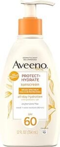 Aveeno Protect + Hydrate Moisturizing Body Sunscreen Lotion with Broad Spectrum SPF 60