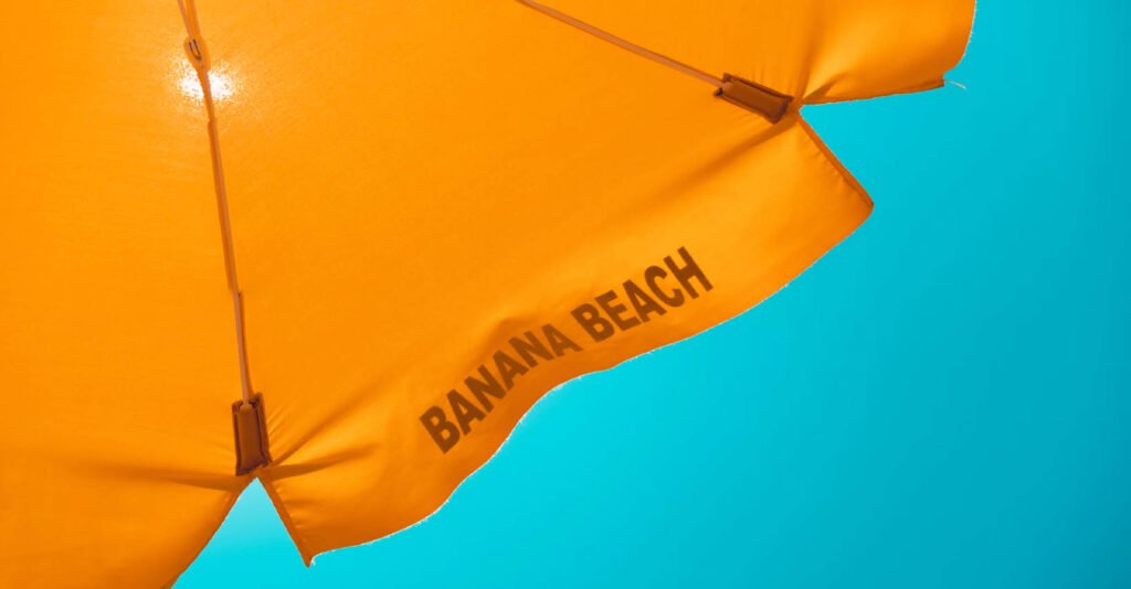 Sun umbrella at the beach providing the best sun protection